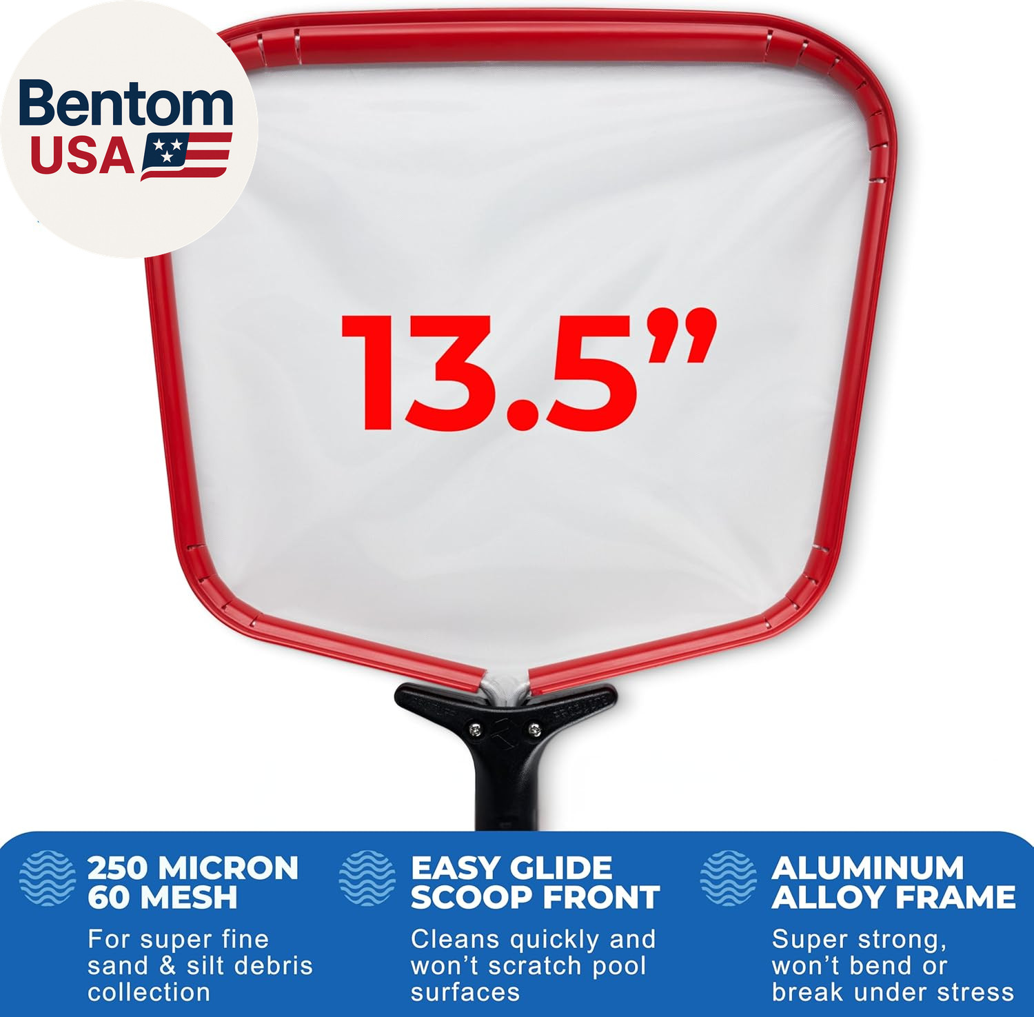 Protuff Flat Pool Skimmer Net – 2 Year Unconditional Free Replacement – Heavy-Du