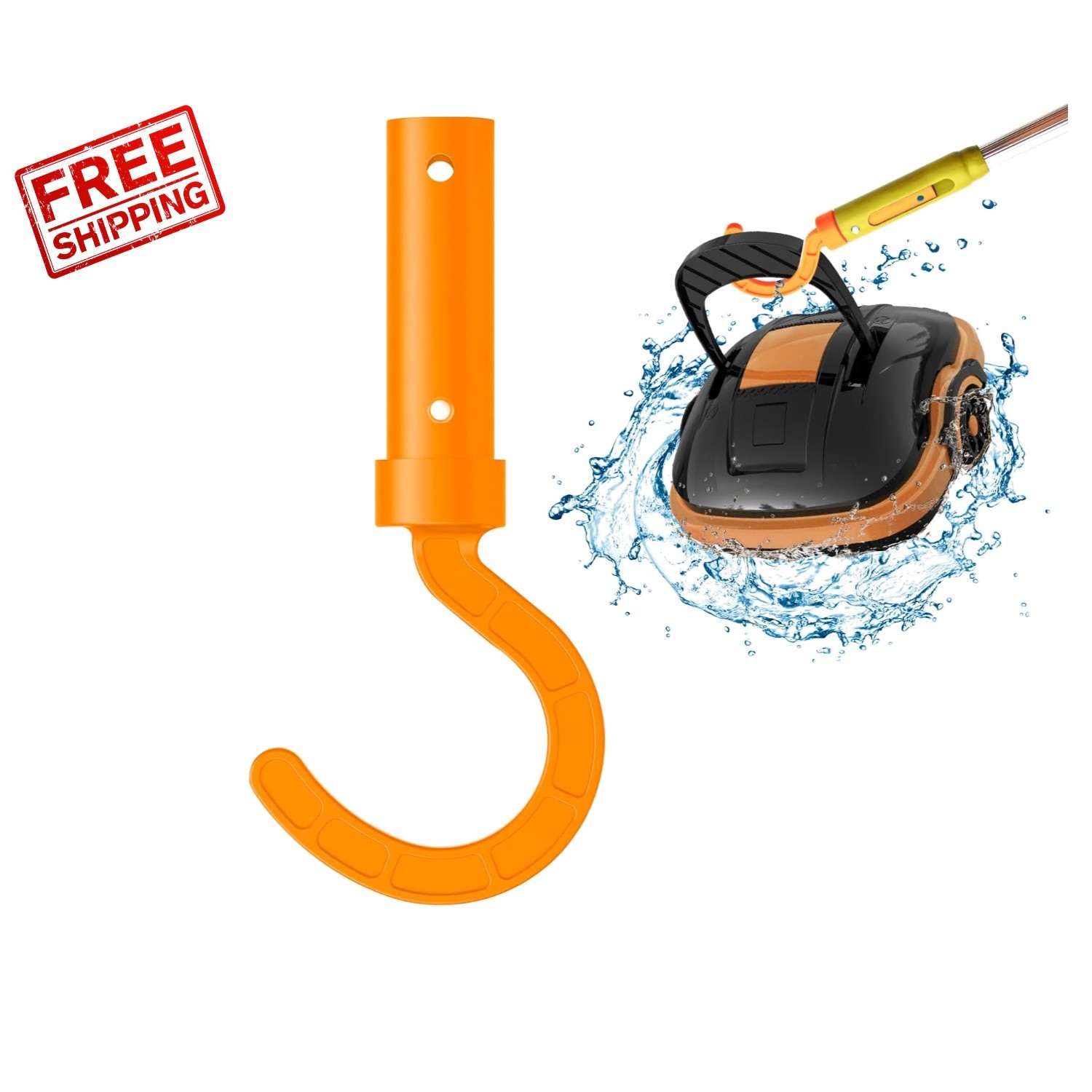 Universal Robotic Pool Cleaner Hook – Easy Retrieval for Telescopic Poles
