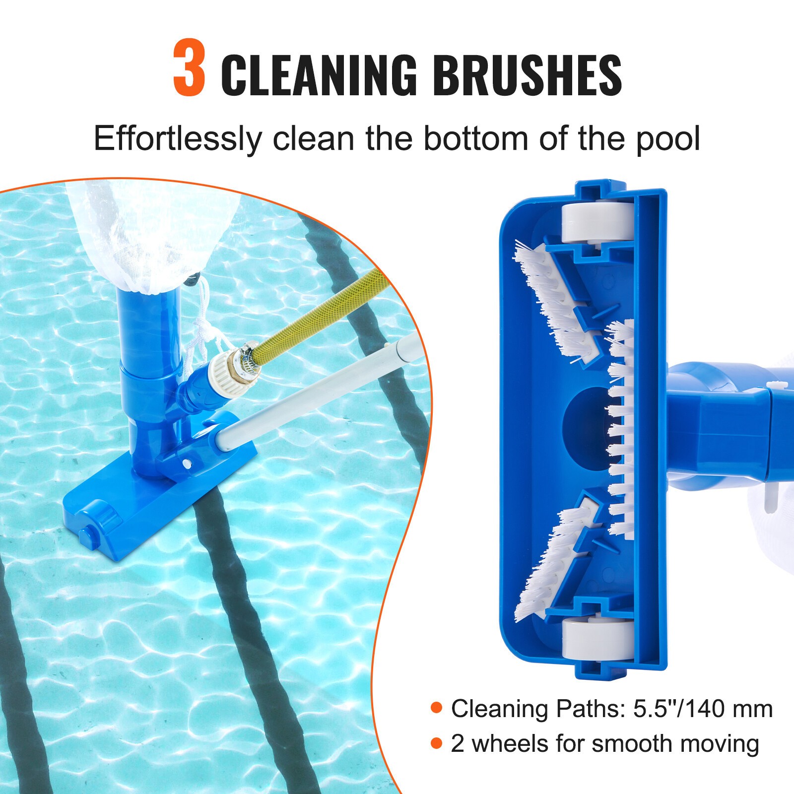 Swimming Pool Spa Suction Vacuum Head Cleaner Cleaning Kit Pool Accessories Tool