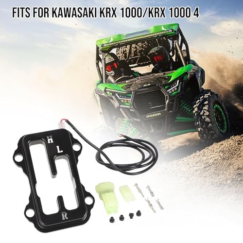 Shifter Gate for Kawasaki KRX 1000/KRX 1000 4, Black Anodized Shift Gate Green