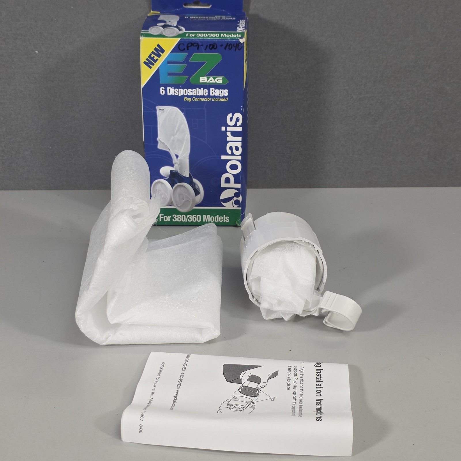 Polaris Ez Bag 9-100-1040 Disposable Filter Bag With Collar, 380/360 6 Ct. NIB