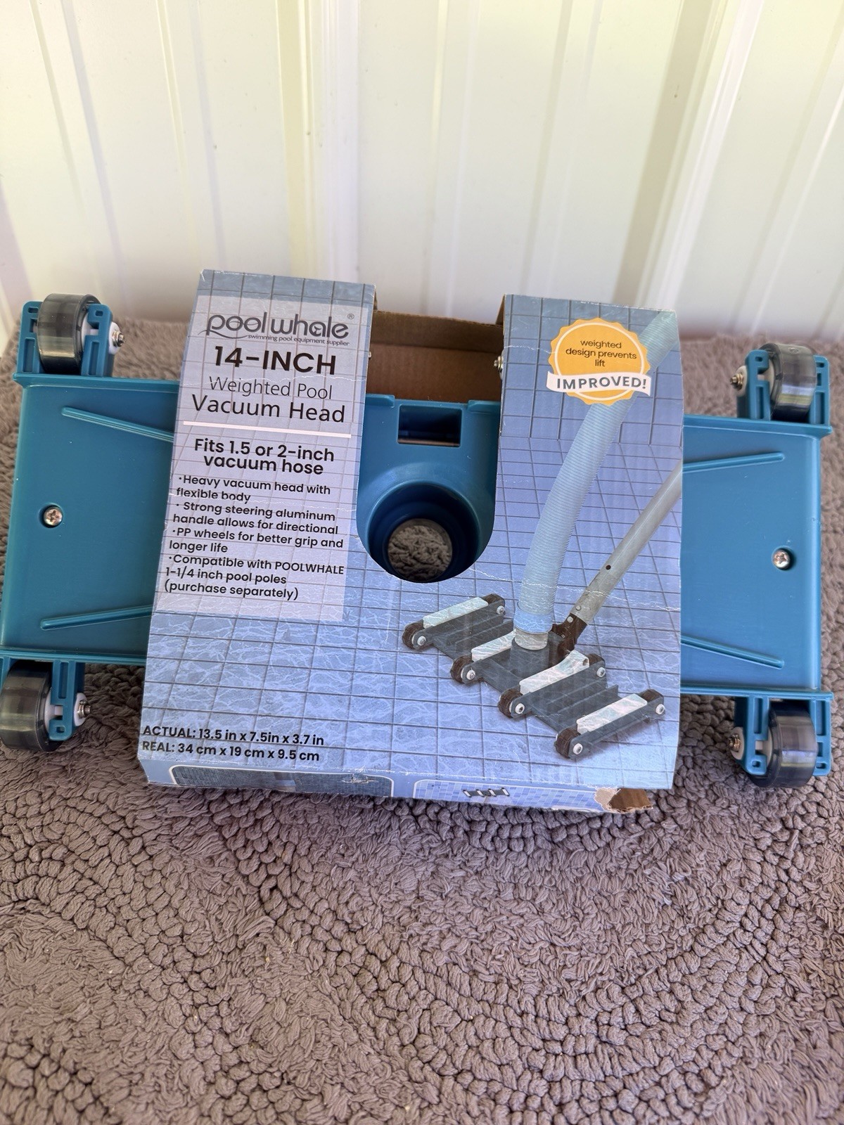 Poolehale 14&Prime; Flexible Pool Vacuum Head with Wheels for Inground & Above Ground
