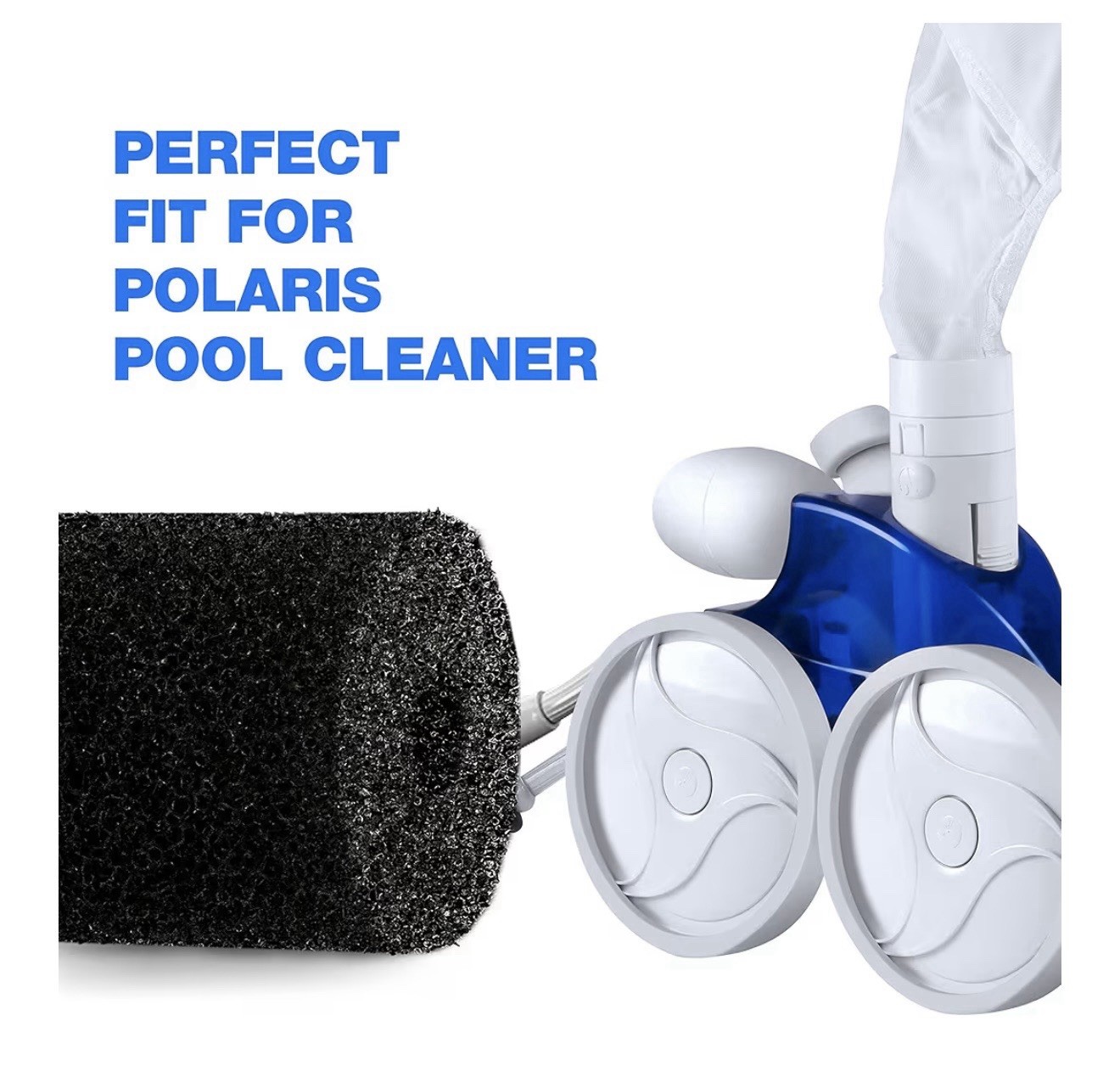 6-Pack Tail Sweep Scrubber for Polaris 280 360 380 480, Chlorine Resistant