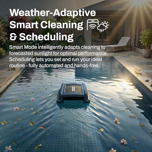 Betta Neo Solar-Powered Robotic Pool Skimmer with App Control & Ultra Long Blue