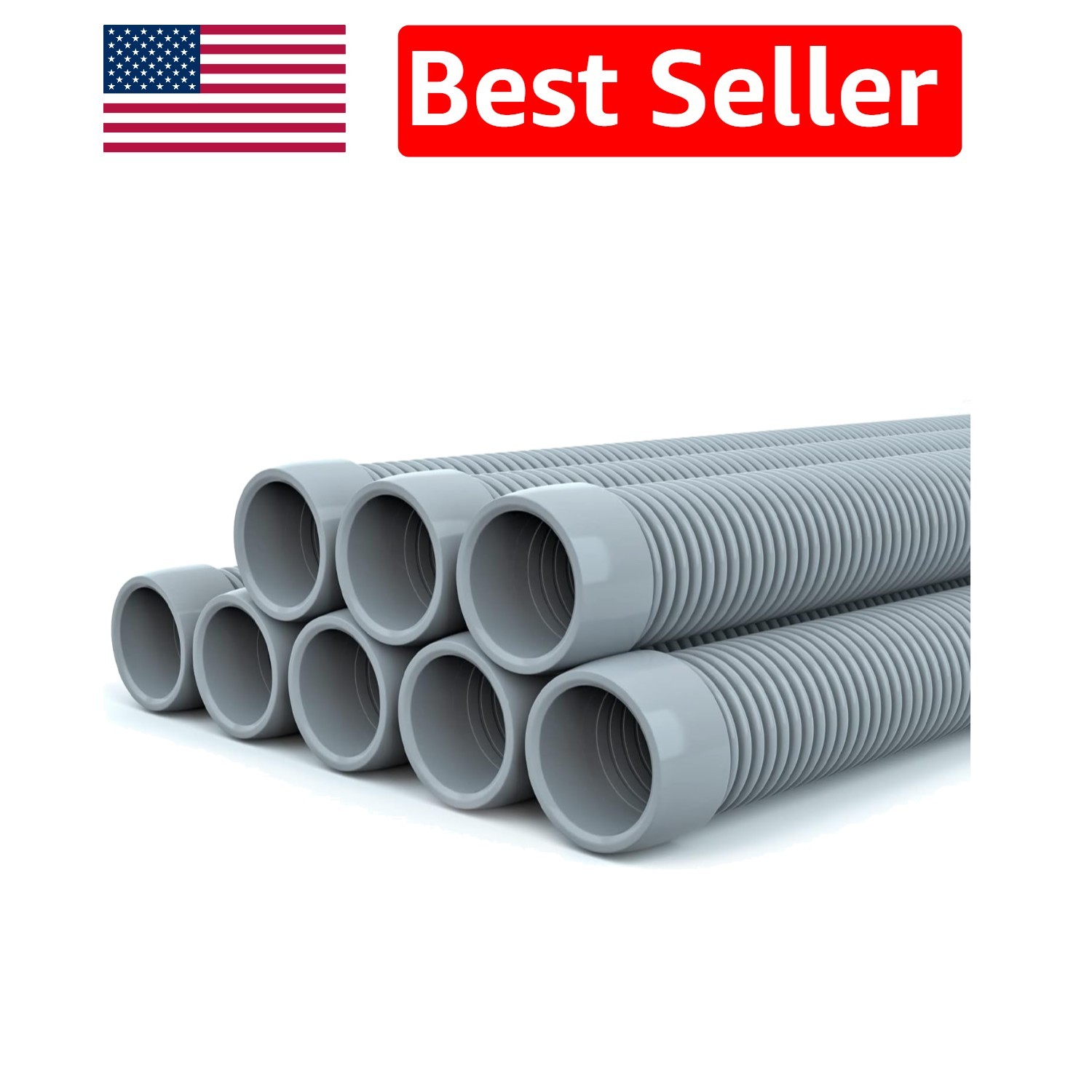 1.5” Pool Vacuum Hose Set – 8 Pieces for Auto Cleaners – 26ft Total