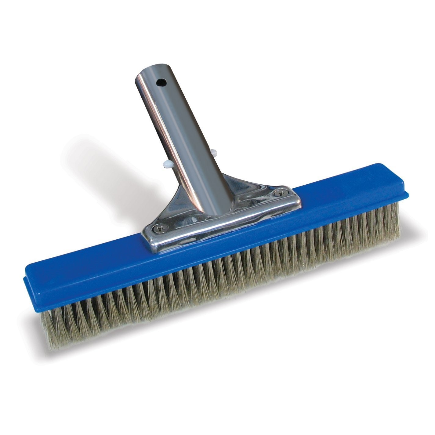 10 Inch Silver Pool Wall Brush For Gunite Pools Stainless Steel Bristles