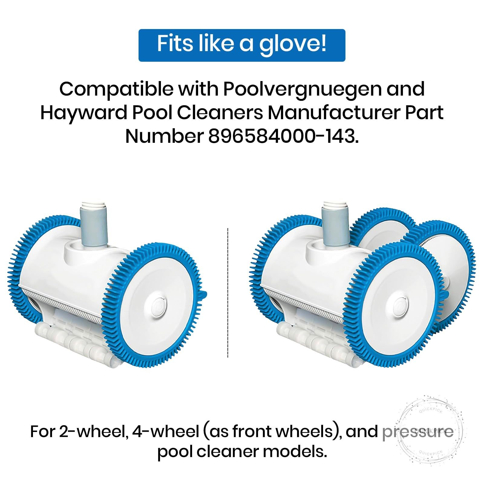 (2-Pack) Replacement Tires with Super Hump Replacement Compatible with Poolver