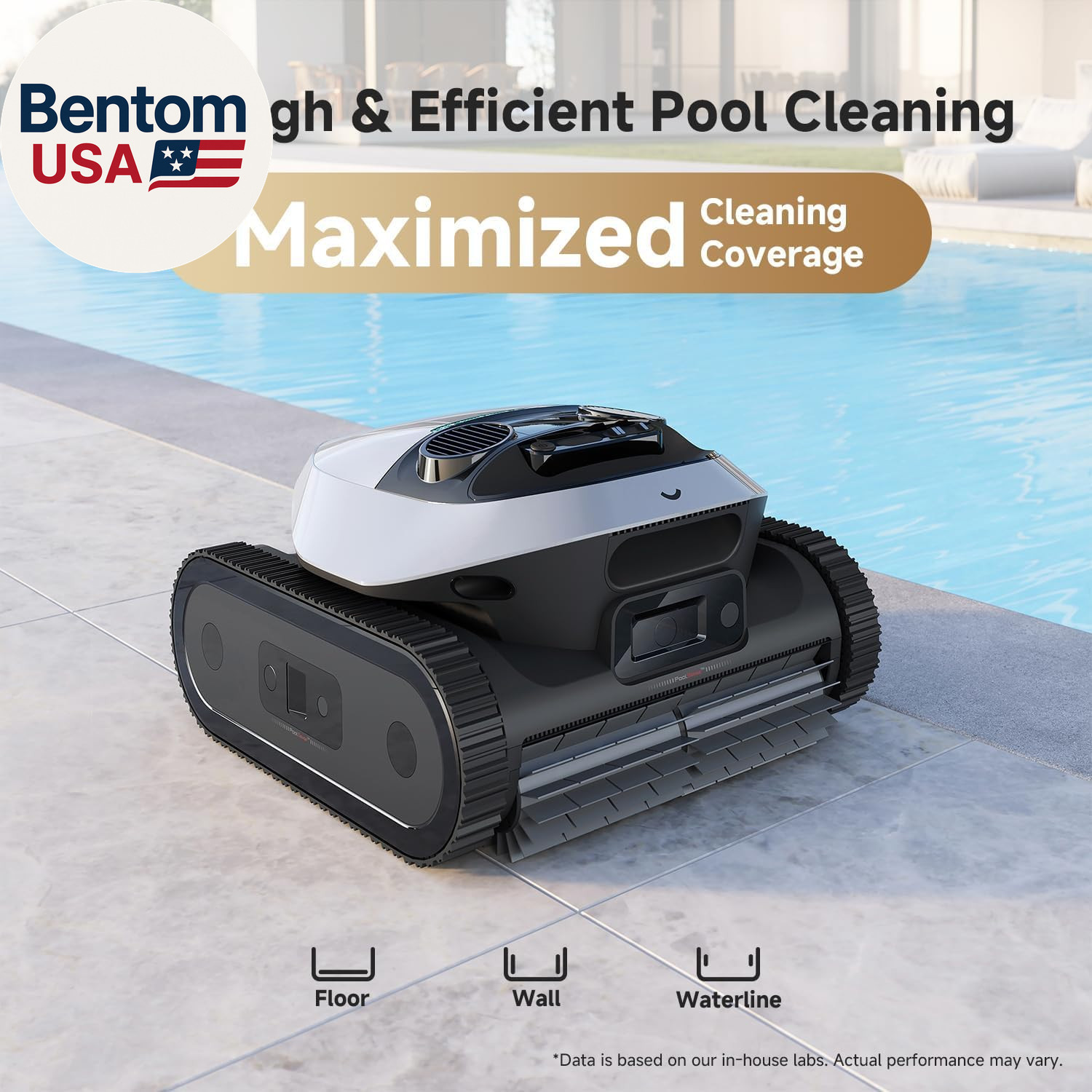 Z1 Cordless Robotic Pool Cleaner, 8000 GPH Suction, Floor & Wall & Waterline Cle