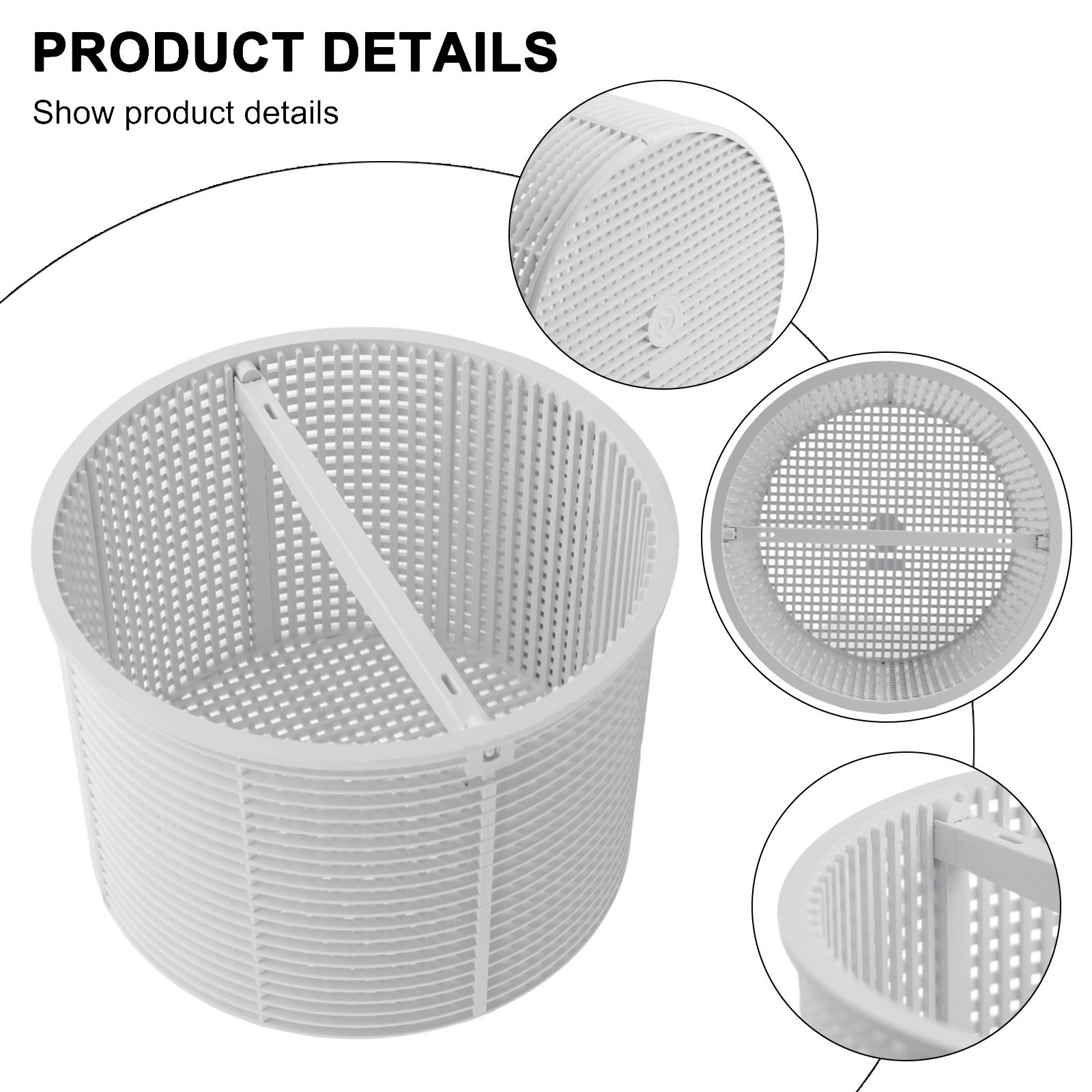 Swim Pool Skimmer Replacement 7*7*5inch ABS Compatible Non-Floating Durability