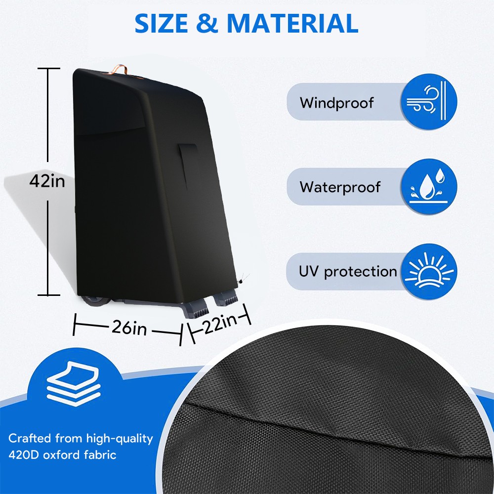 Outdoor Robotic Pool Cleaner Caddy Cover 420D Waterproof Dustproof Protector