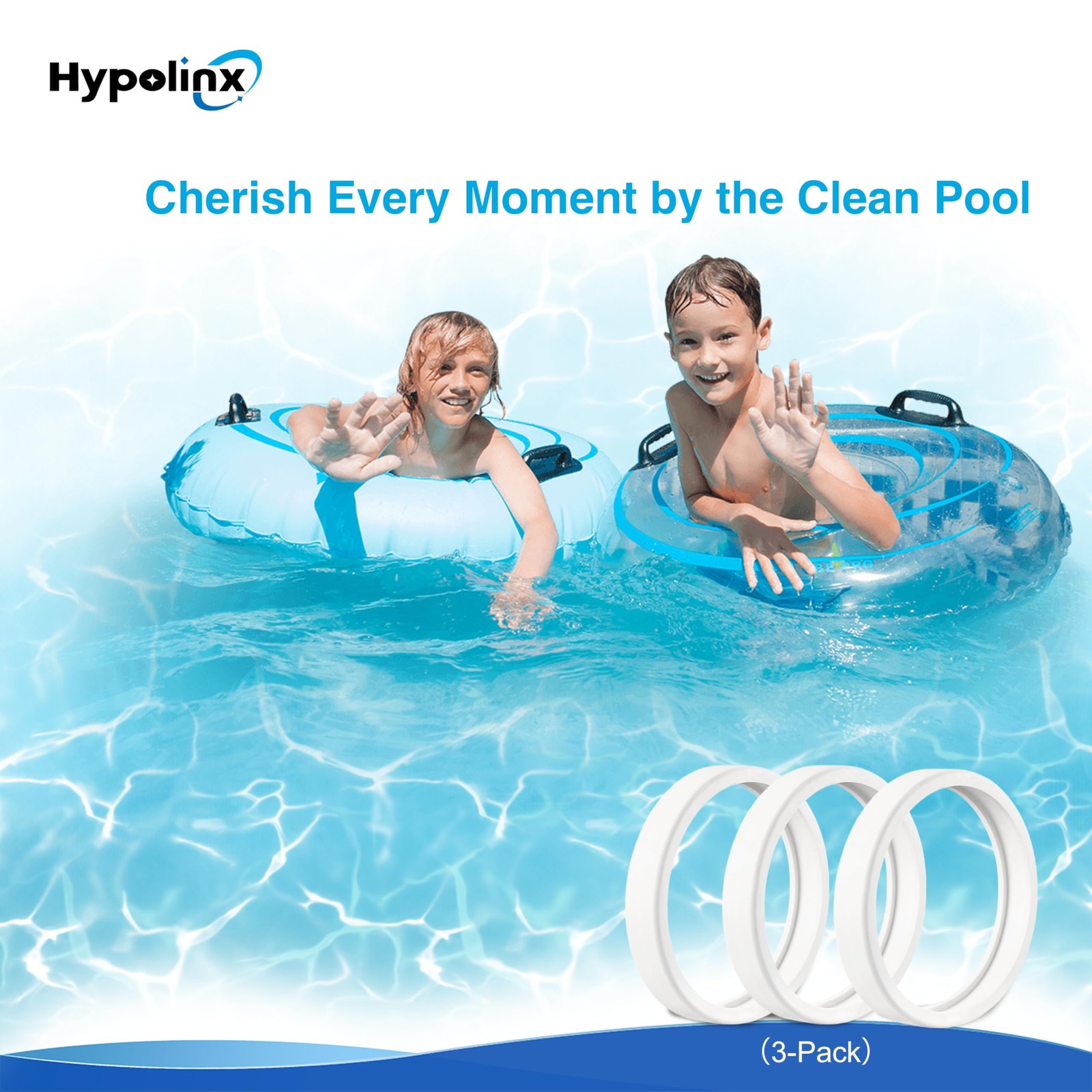 Pool Cleaner Replacement Tires Heavy Duty Traction Grip Outer Ring 3 Pack