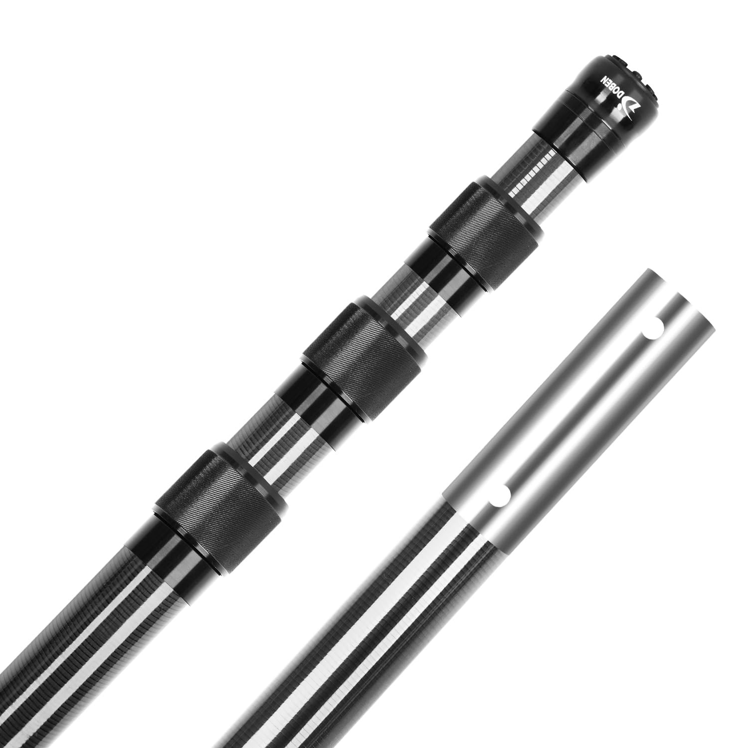 DOBEN Carbon Fiber Pool Pole, 12 Foot Telescoping Swimming 12 FT, Matte