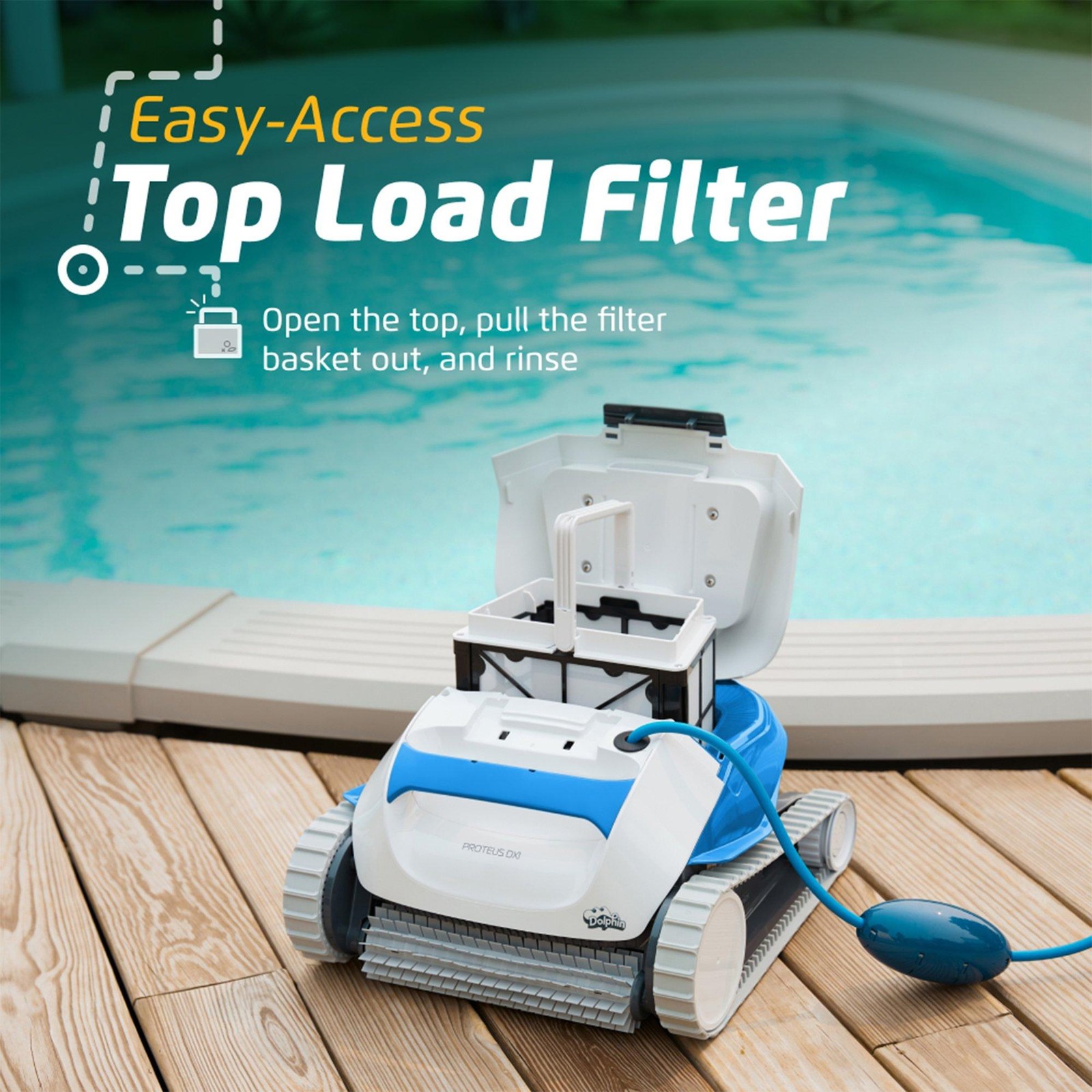 Dolphin Proteus DX1 Robotic Above Ground Pool Cleaner 99996136-DX1