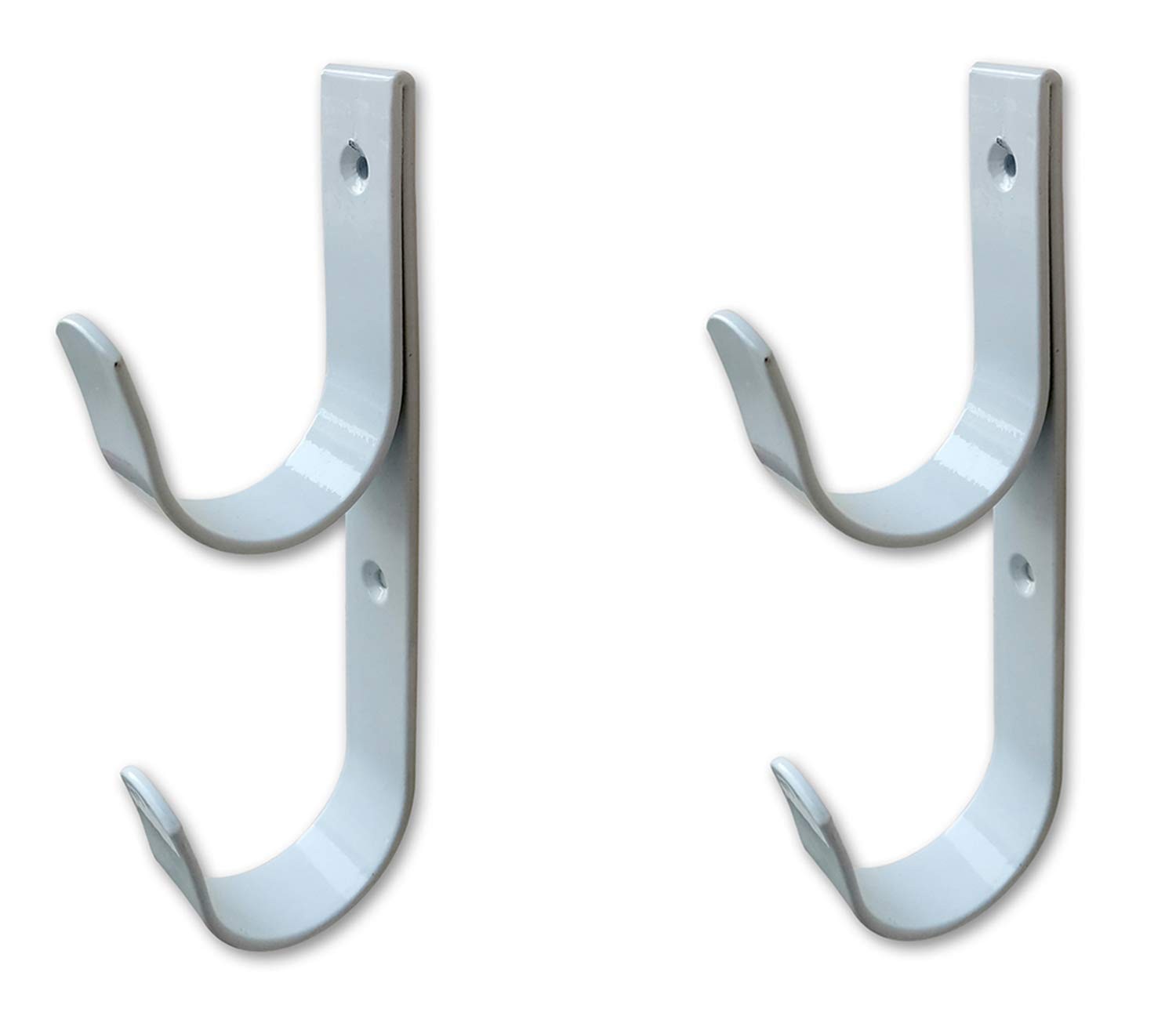 4 PCS Set Wide Pool Pole Hangers Heavy Duty White Aluminium Holder Hooks with…
