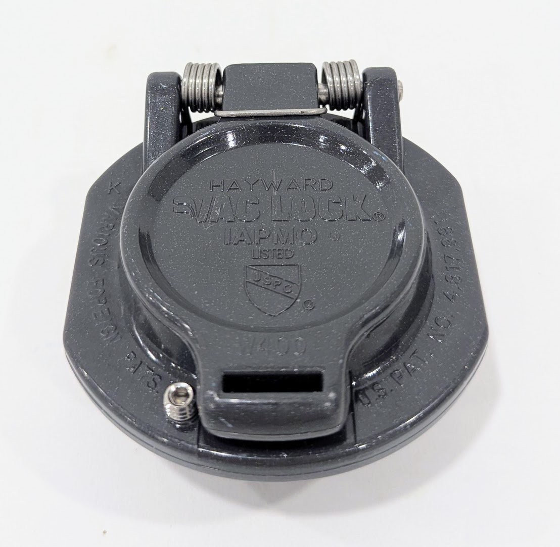 Hayward W400BDGRP Kit-Vac-Lock Free Rotation Safety Wall Fitting – Dark Gray OEM