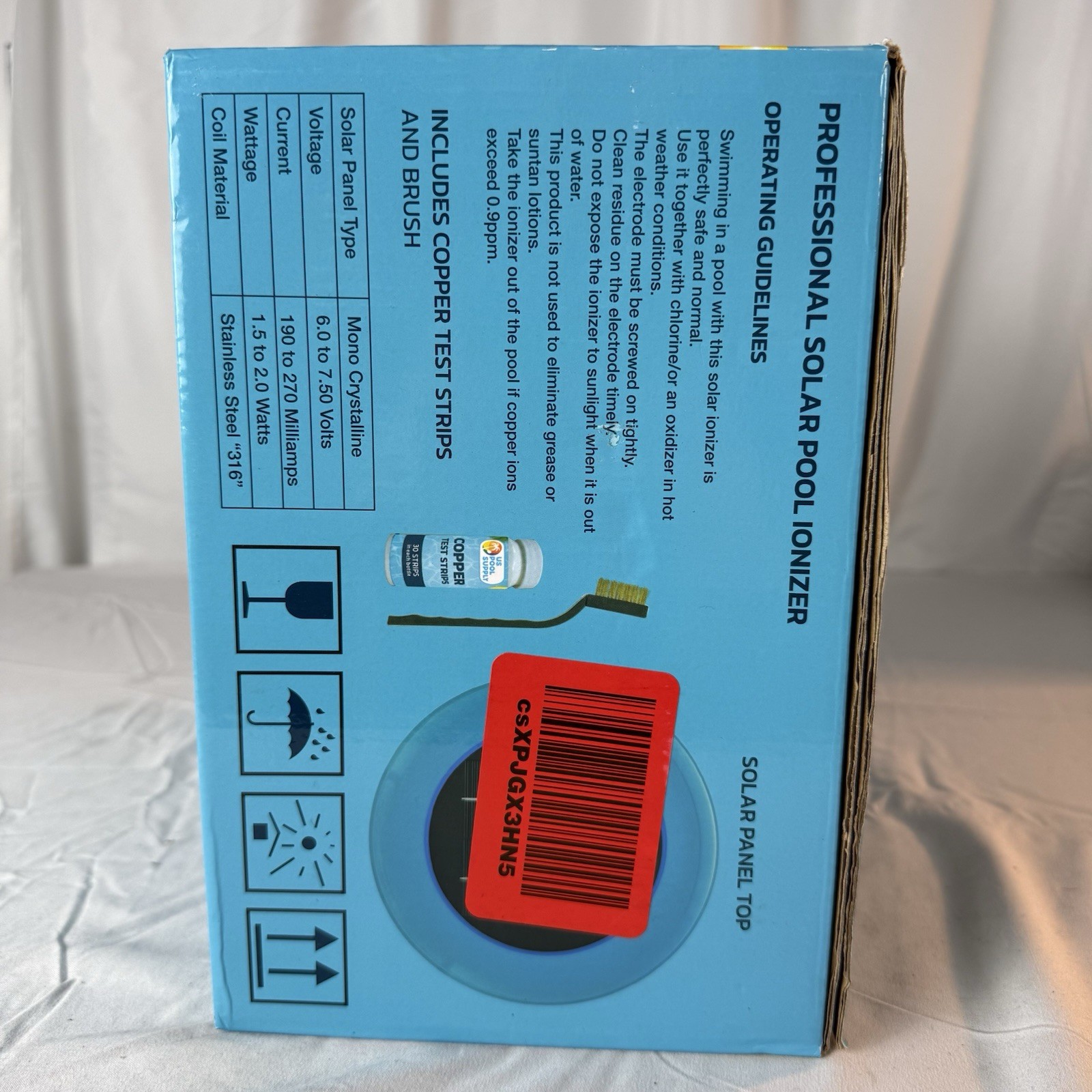 U.S. Pool Supply Solar Pool Ionizer Cleaner & Purifier – Copper
