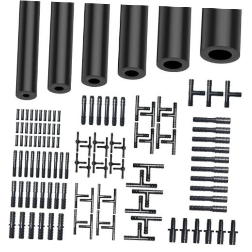 Silicone Vacuum Hose Kit – 6PCS 5FT Vacuum Line (1/8&Prime; 5/32&Prime; 3/16&Prime; 1/4&Prime; Black