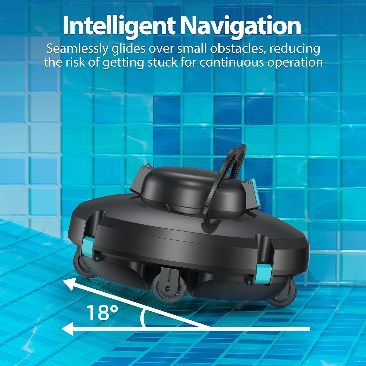 Automatic Pool Vacuum with Powerful Suction – Ideal for Pools Up to 1200 Sq.Ft