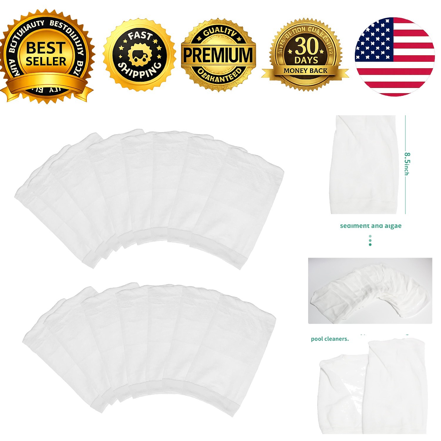 Pool Vacuum Cleaner Micro Filter Bag Water Tech Catfish Max CG Aqua Broom 15