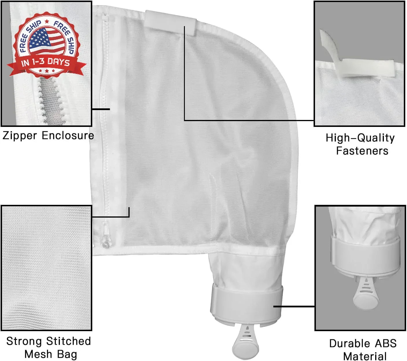 Pool Cleaner Replacement Filter Bag Fits for Polaris 280 and 480 Pool Cleaner Al