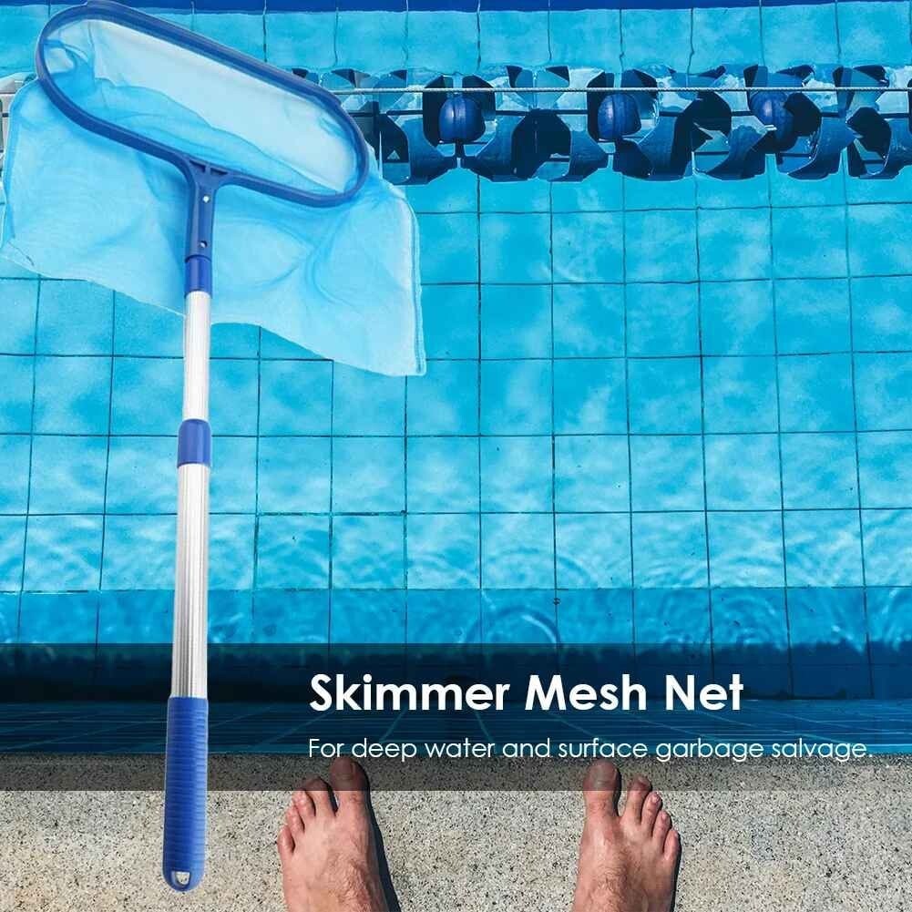 Swimming Pools Skimmer Net Leaf Rubbish Cleaning Rake Mesh Bag Pool Accessories