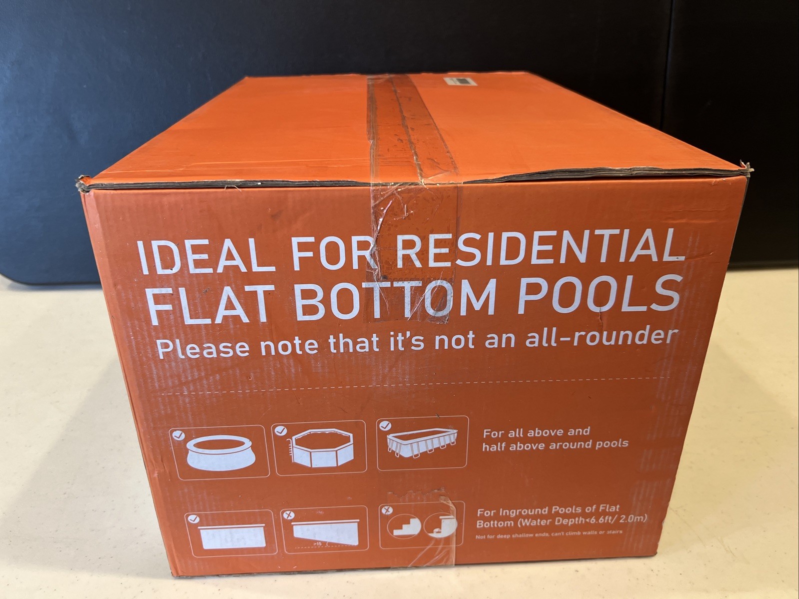 Robotic Pool Cleaner 110 Mins Auto-Parking Rechargeable Automatic 50 Feet