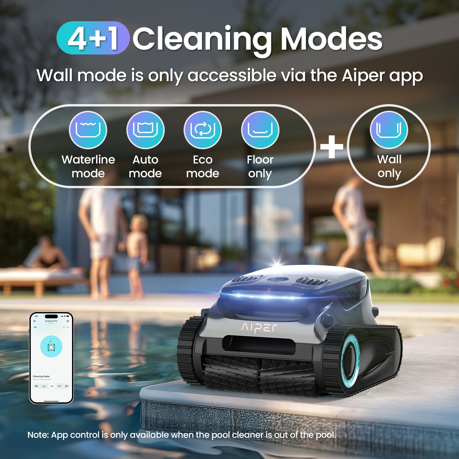 AIPER Scuba S1 pro Pool Cleaner Robotic Pool Vacuum for All Types Pools Black