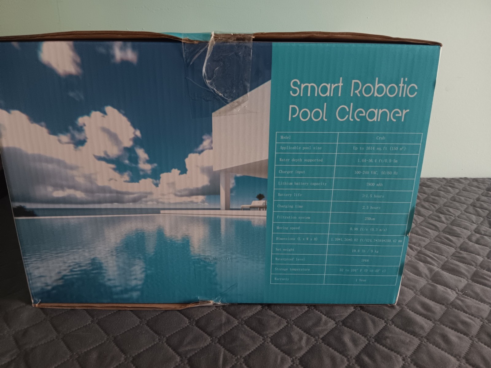 Seauto Cordless Robotic Pool Cleaner Wall Climbing 3 Modes Automatic App Support
