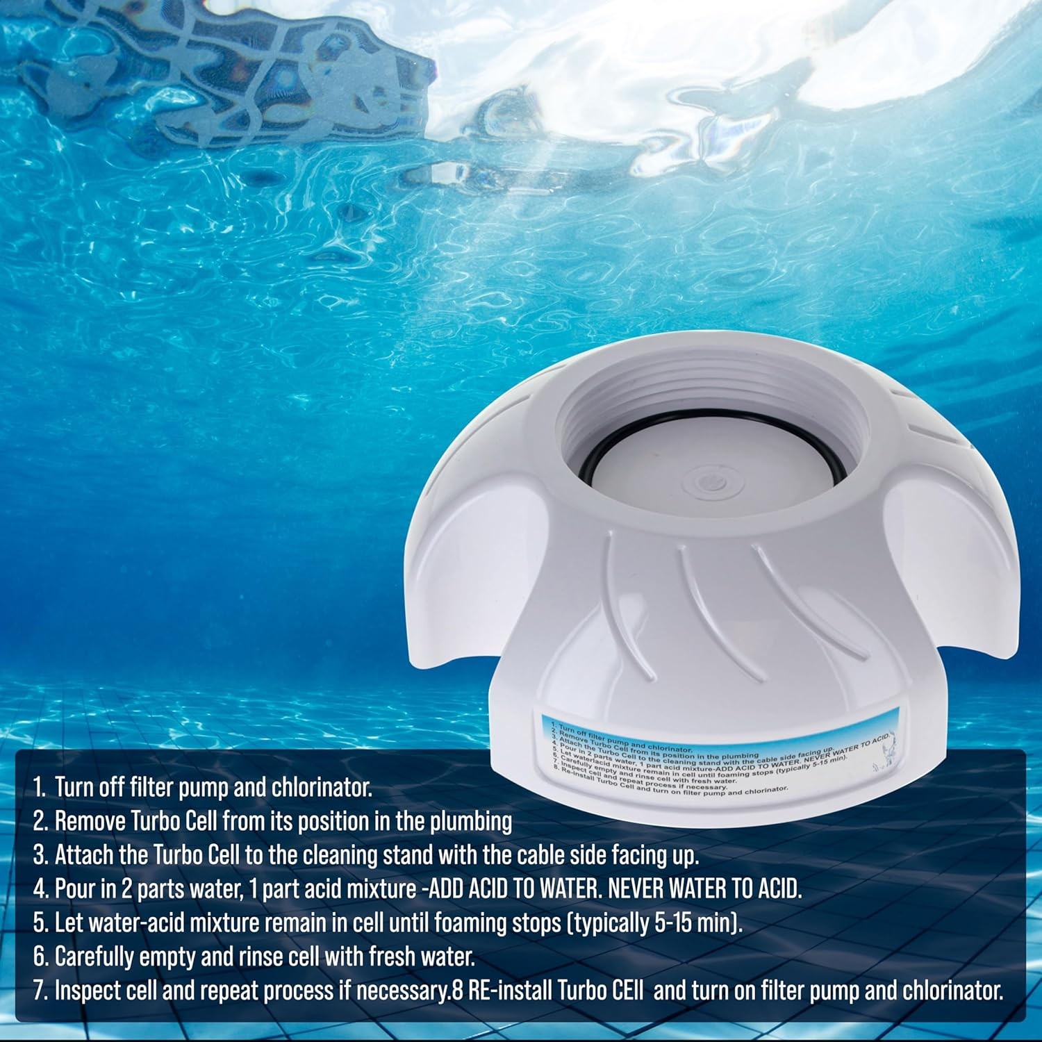 Pool Salt Cell Cleaning Stand for Hayward GLX-CELLSTAND & Pentair 520670
