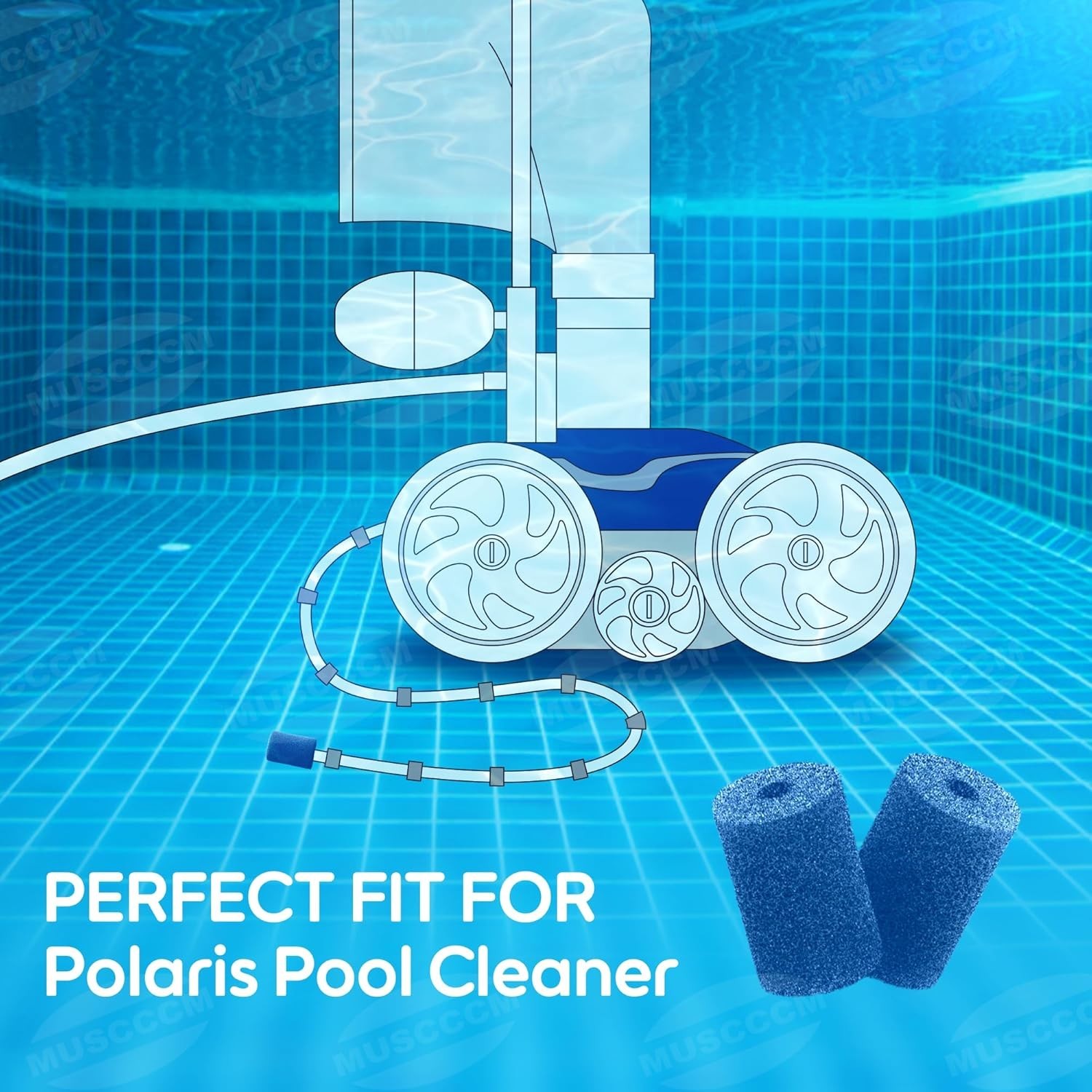 For Polaris Pool Cleaner Parts, 12 Pack Sweep Hose Tail Scrubbers Replacement fo