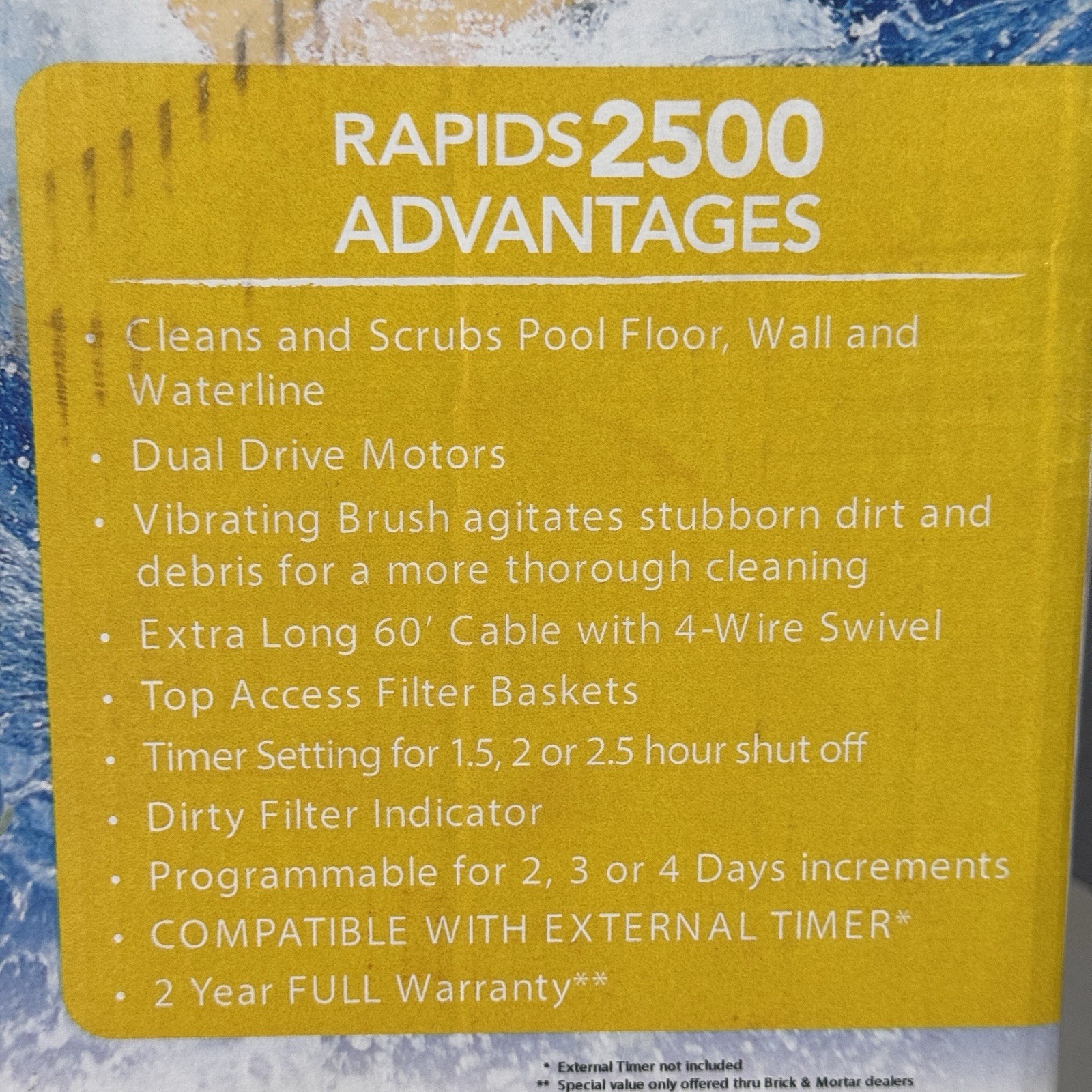 Aquabot Rapids 2500 Automatic Robotic Pool Cleaner In-Ground Tested Works