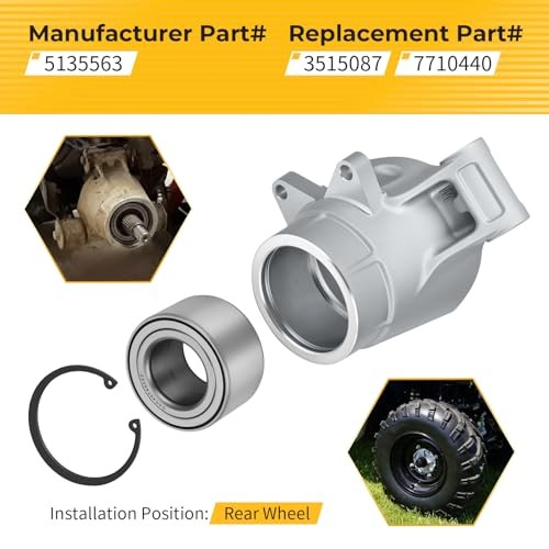 2PCS Rear Wheel Bearing Carrier & Bearing Kit for Polaris Sportsman 400 450