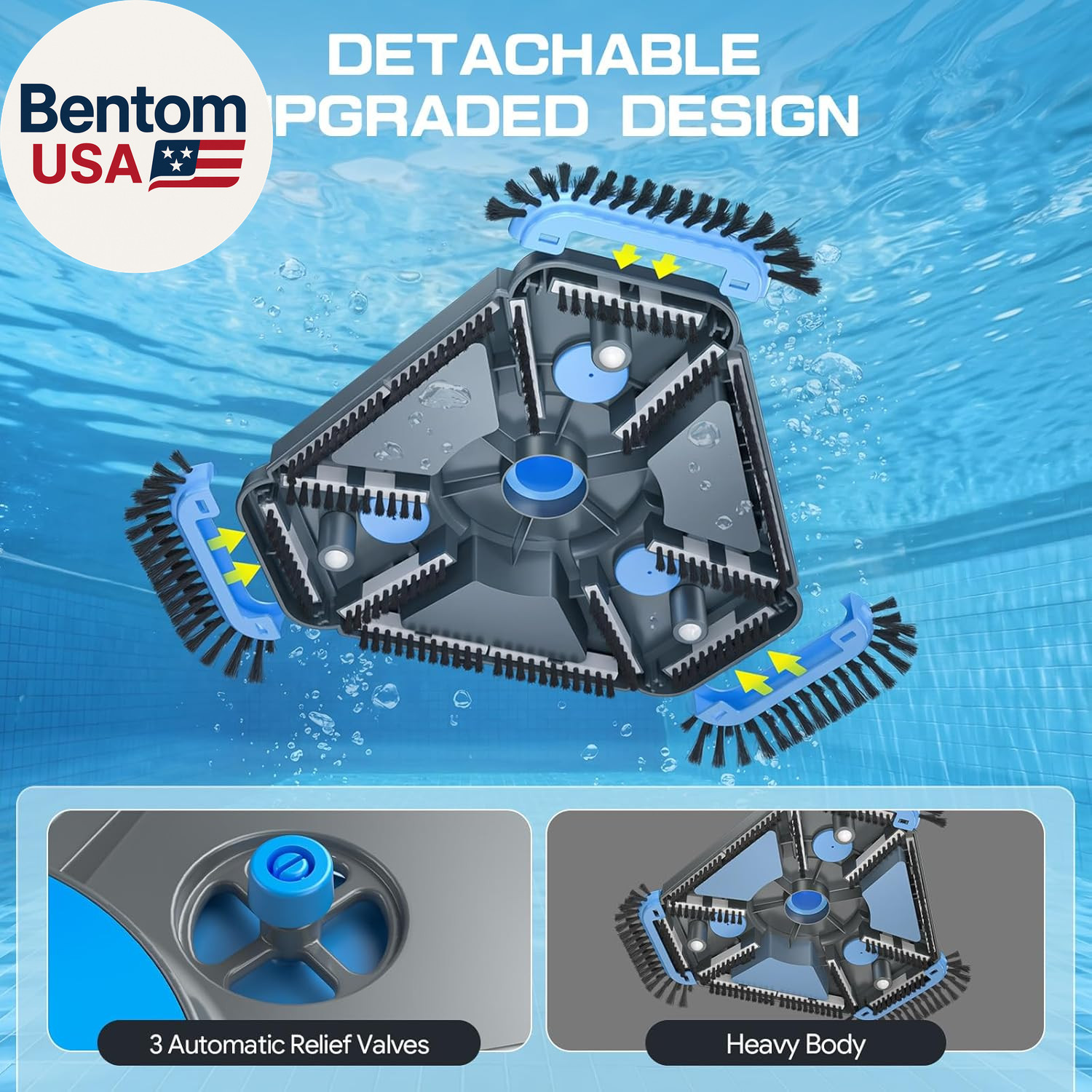 4-In-1 Deluxe Swimming Pool Cleaning Kit – Includes Upgrade Triangular Pool Vacu