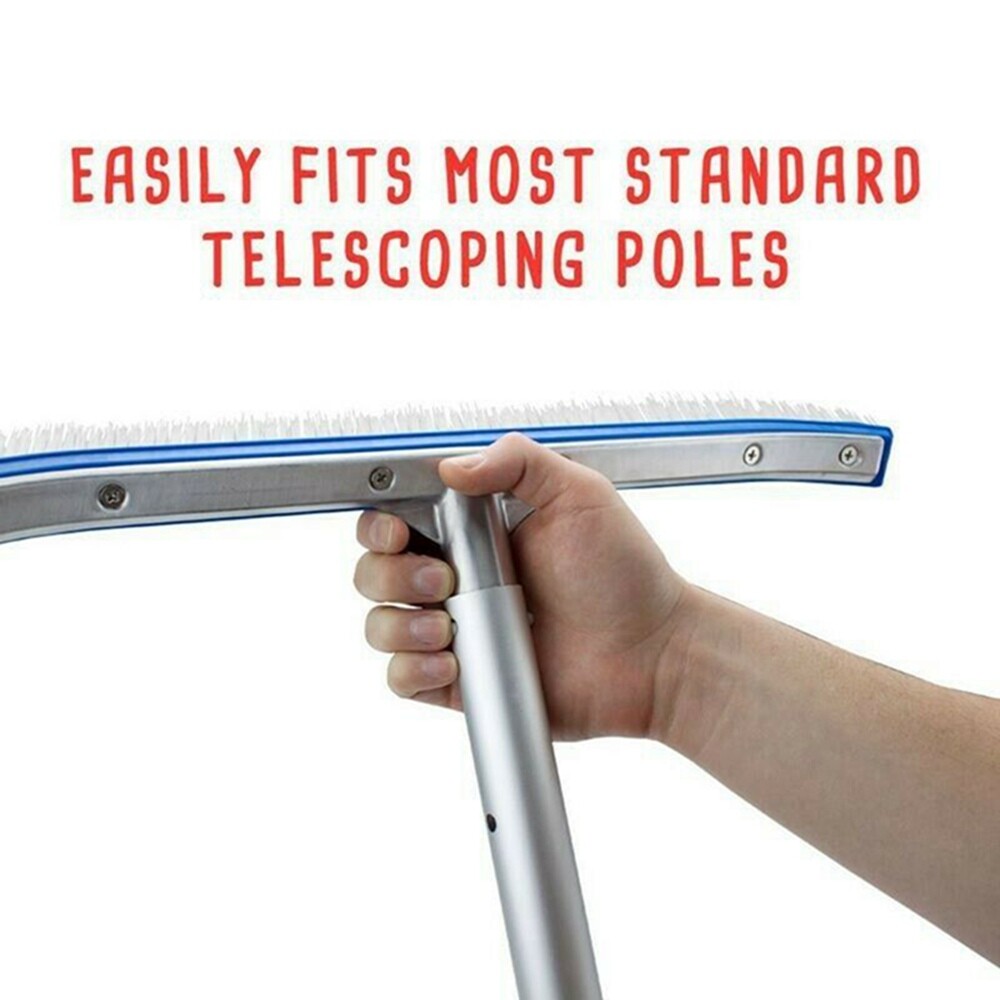 NEW 18&Prime; Curved Wall Floor Brush for In/Above Ground Swimming Pool [Brush Only]