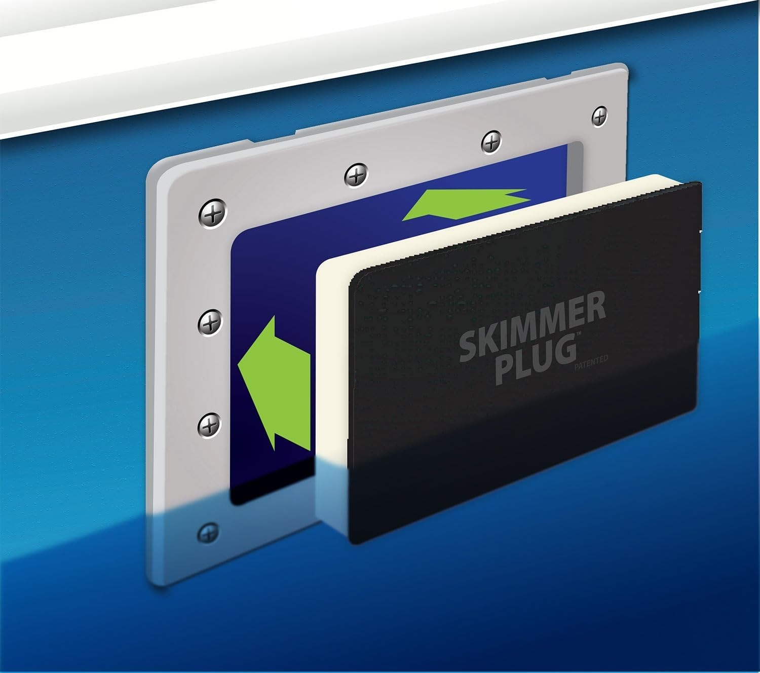 In-Ground Pool Skimmer Winterizing Plug – Weather-Resistant Black 7-9/16&Prime;