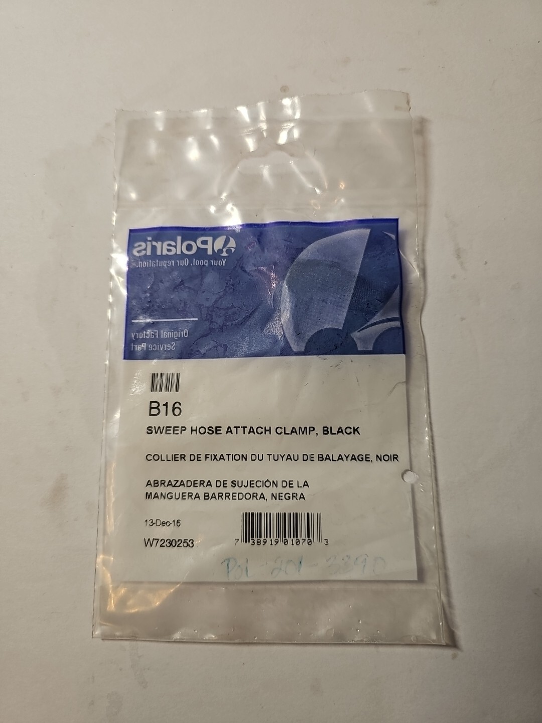 Polaris Sweep Hose Attach Clamp, Black, for 3900 (B16) – Lot of 3