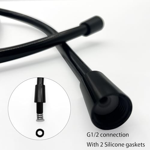 Replacement Shower Hose for RV Camper 6in Flexible & Kink-Free Only hose Black