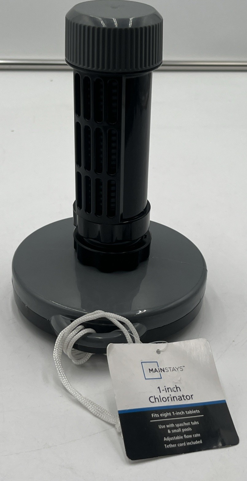 Mainstays ABS Black & Grey 1&Prime; Tablet Dispenser for Spas New NWT Chlorinator