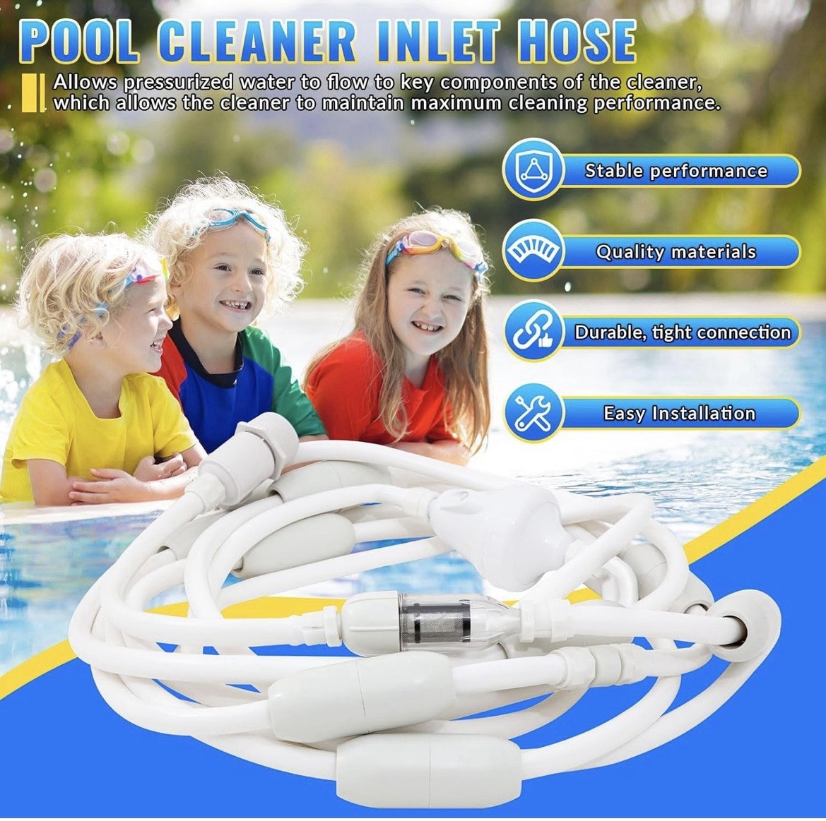 Pool Cleaner Hose Extension Kit, Backup Valve, Filters, Fits LL105, 3900 Sport