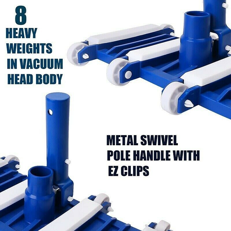 New 14&Prime; in-ground Swimming Pool Vacuum Head with Bottom Brush and Side Brush USA