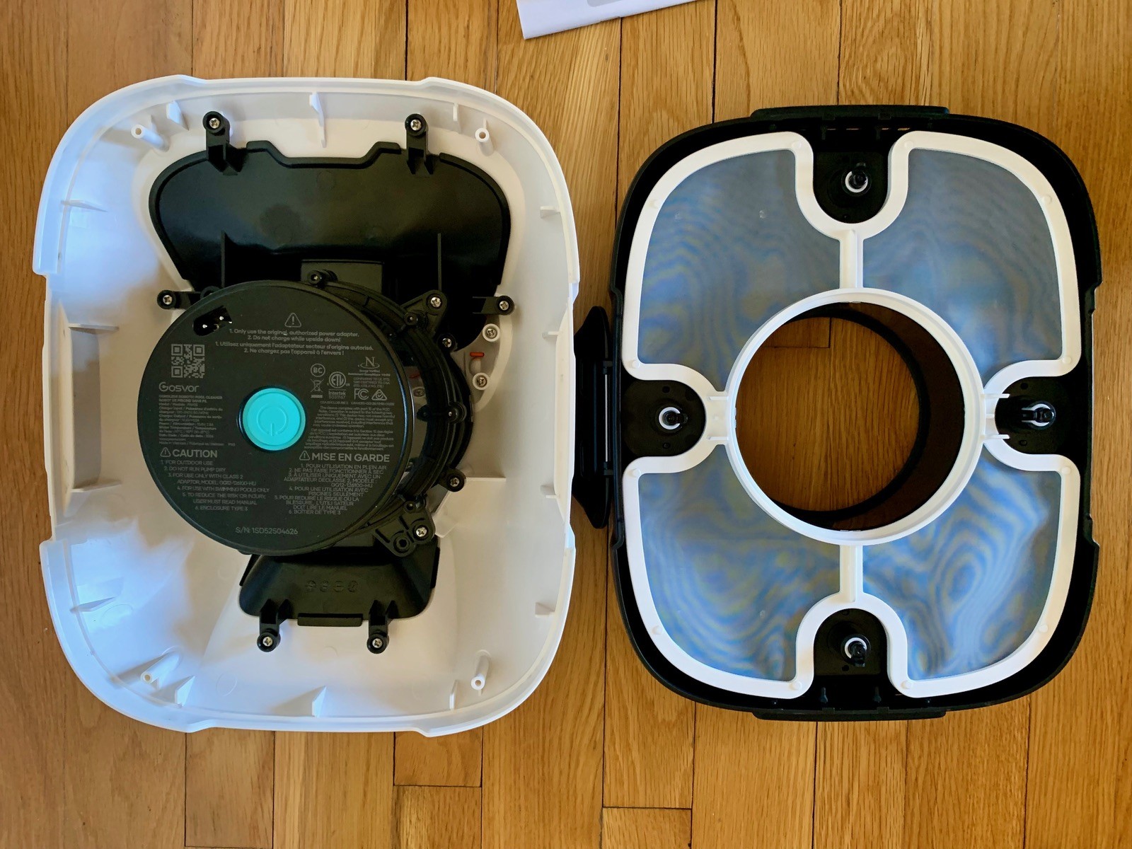 Cordless Robotic Pool Cleaner, 90 Min, Portable, Self-Parking, Up to 860 sq.ft
