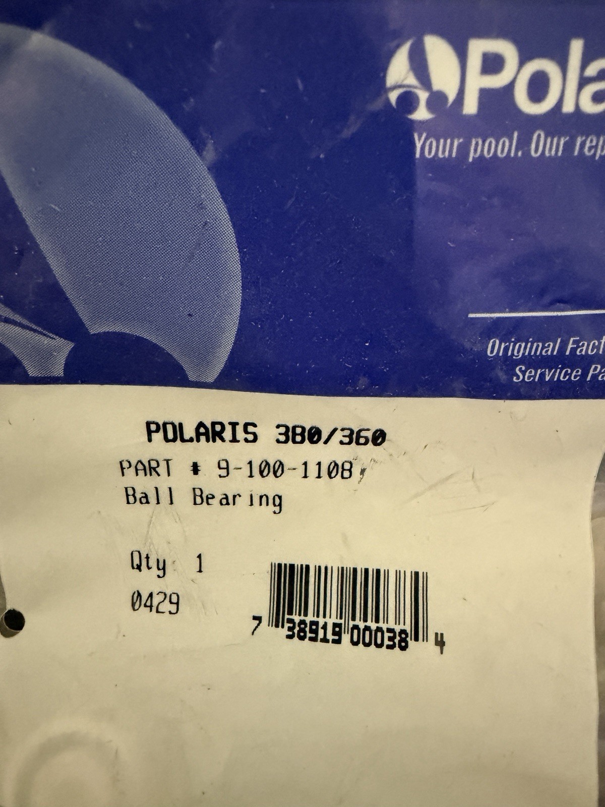 GENUINE OEM Polaris 9-100-1108 Wheel bearing Fits 340,360,380,ATV,MX6 and MX8