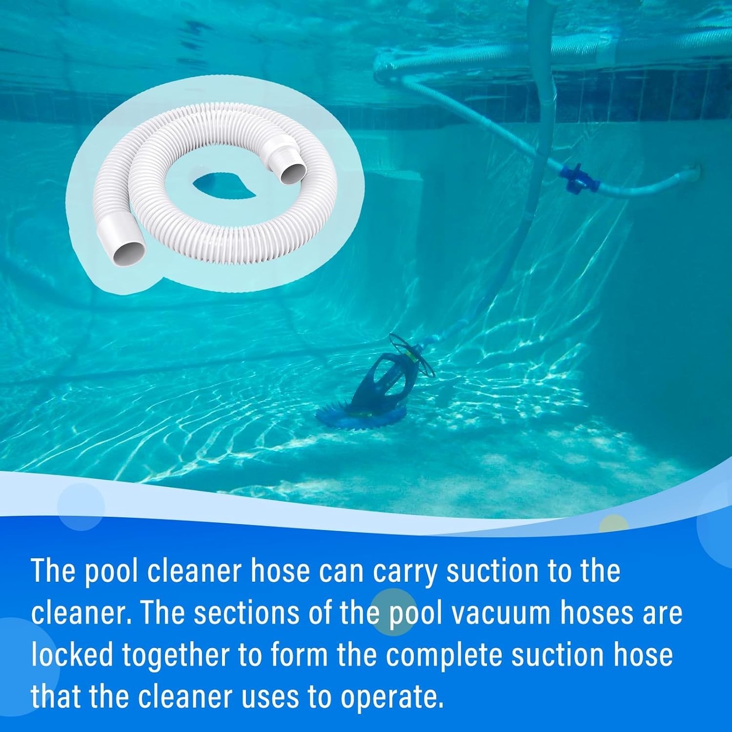 Durable 48&Prime; Pool Vacuum Hose Set – Perfect for Automatic Cleaners, 3 Count