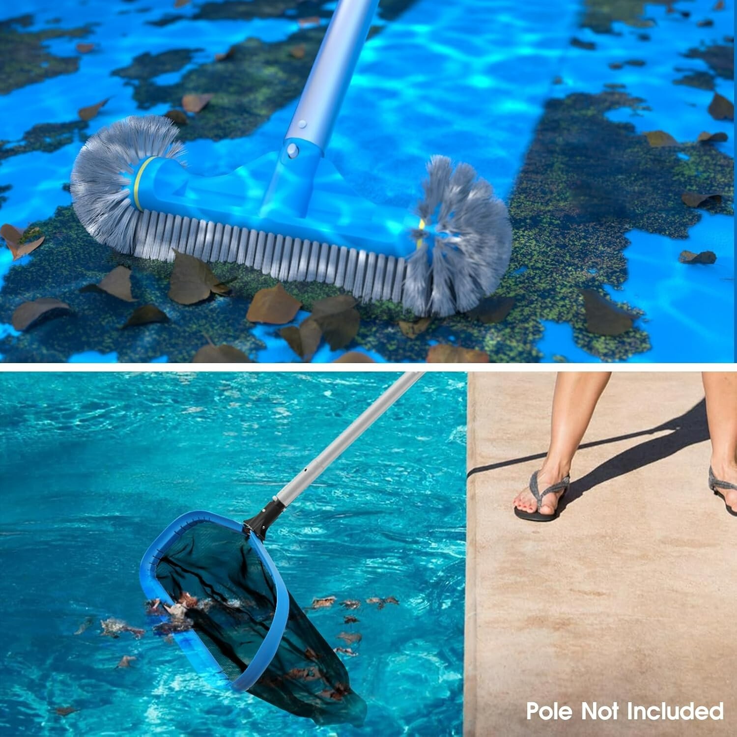 Pool Cleaning Kit 17.5 » Pool Net & 12.5 » Pool Brush Above Ground Pool Skimmer