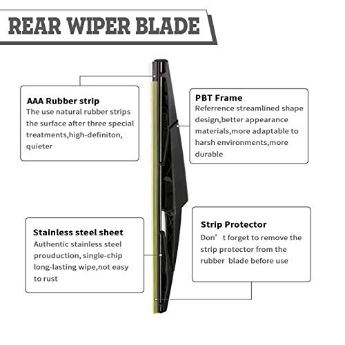 Rear Wiper Arm & Blade Kit,Exact-Fit Replacement for Kia Sedona 2006-2014,OEM