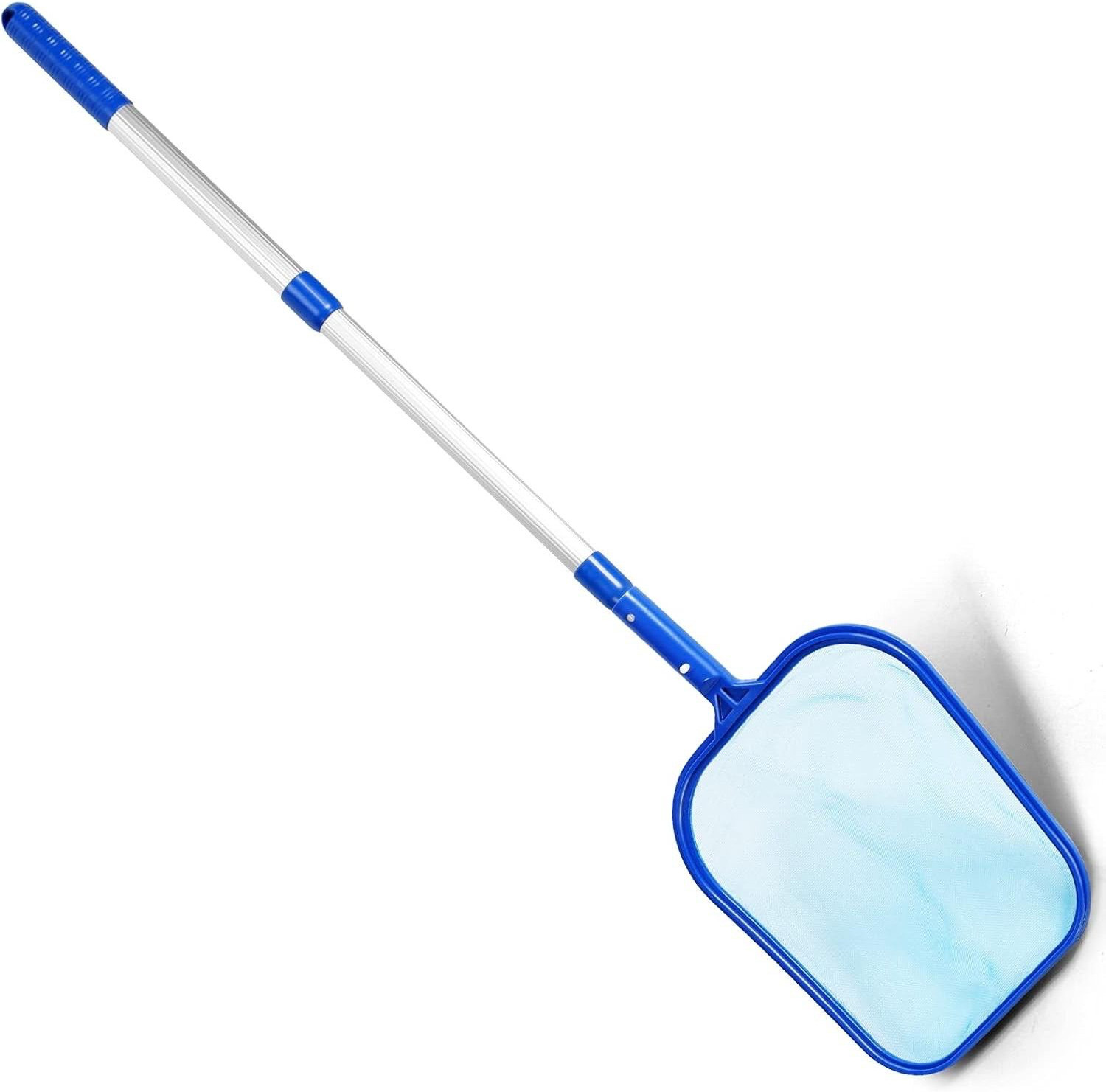 Pool Skimmer Net w/Adjustable Alum. Telescopic Pole for Hot Tubs, Spas, Fountain