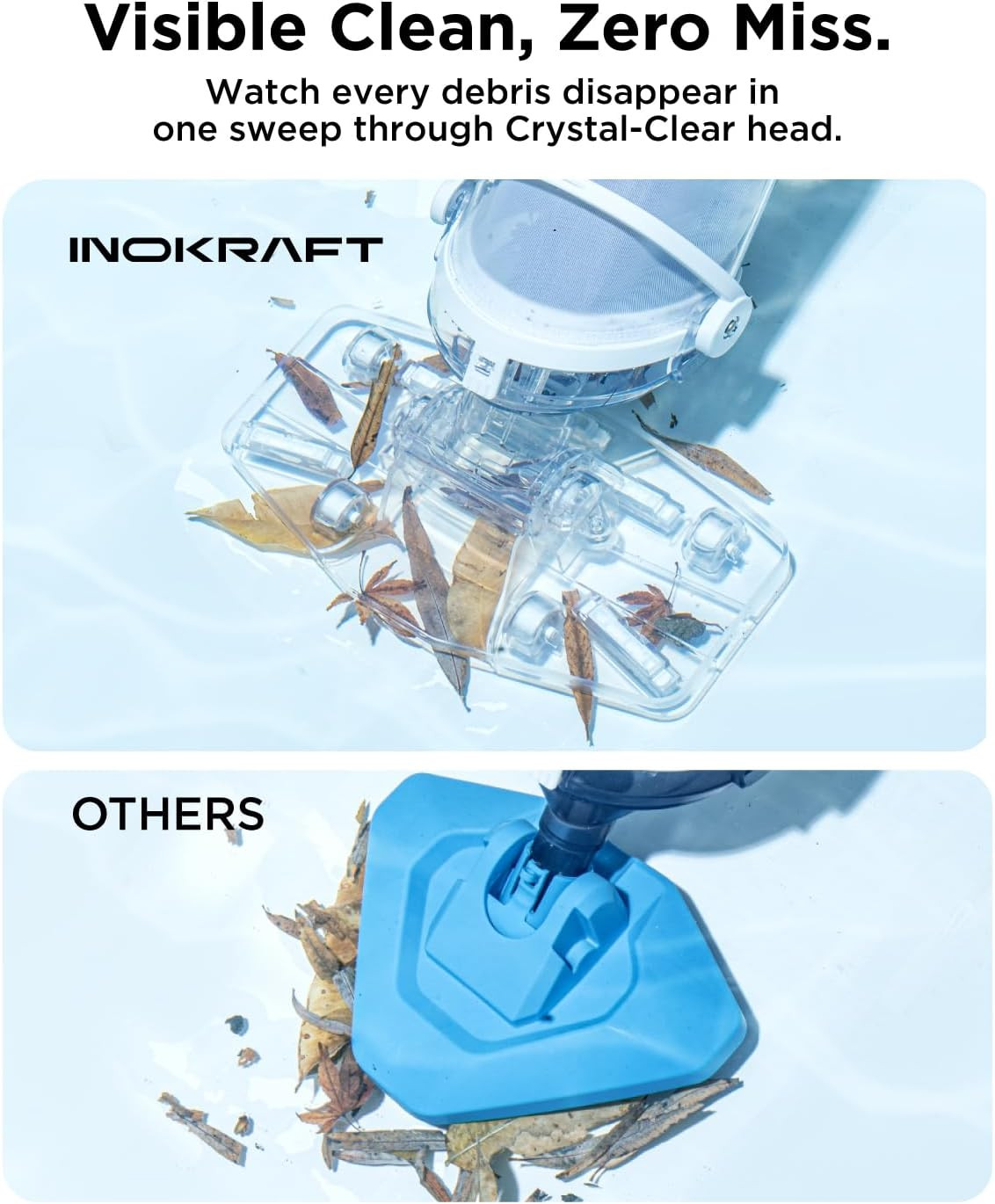 Pool Vacuum for above Ground Pool, Cordless Pool Vacuum for Inground Pools, Rech