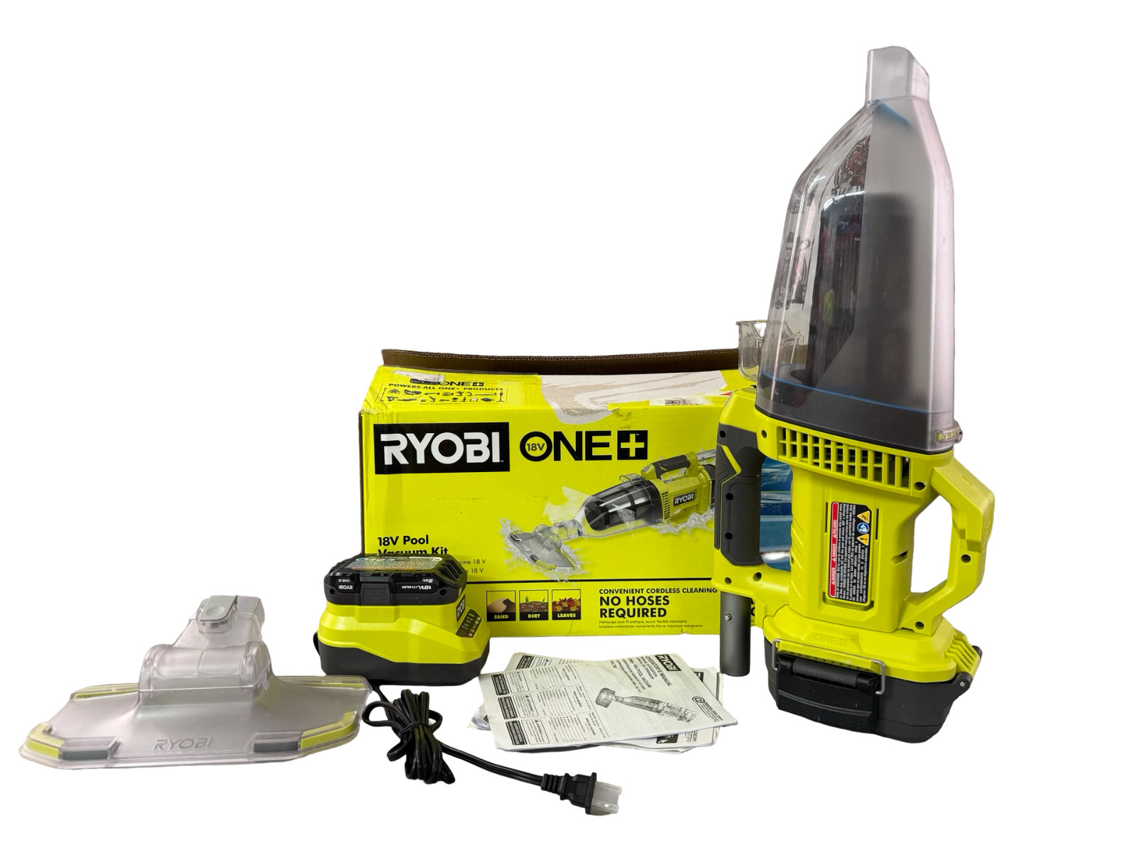 Ryobi 18 Volt Cordless Handheld Pool Vacuum Cleaner Kit PCL780K M57
