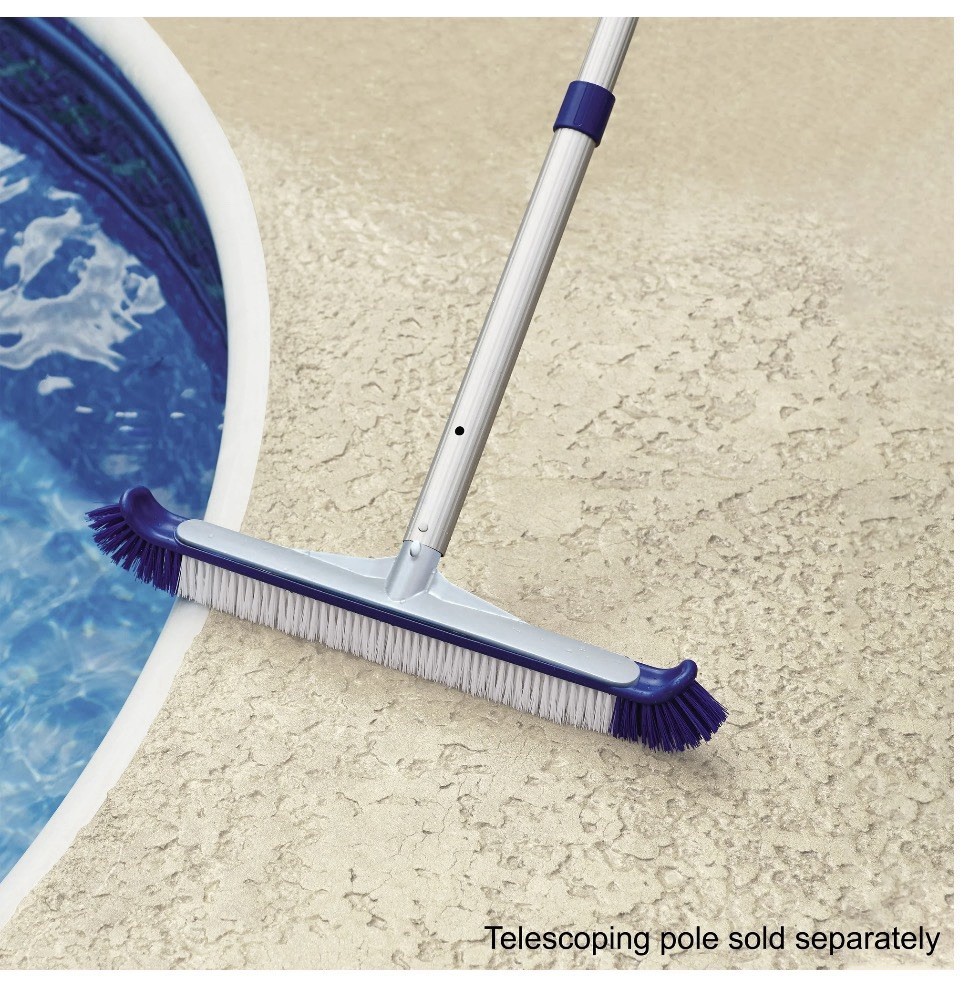 MAINSTAYS 20” Deluxe Pool Wall & Floor Brush Head (Pole Sold Separately)