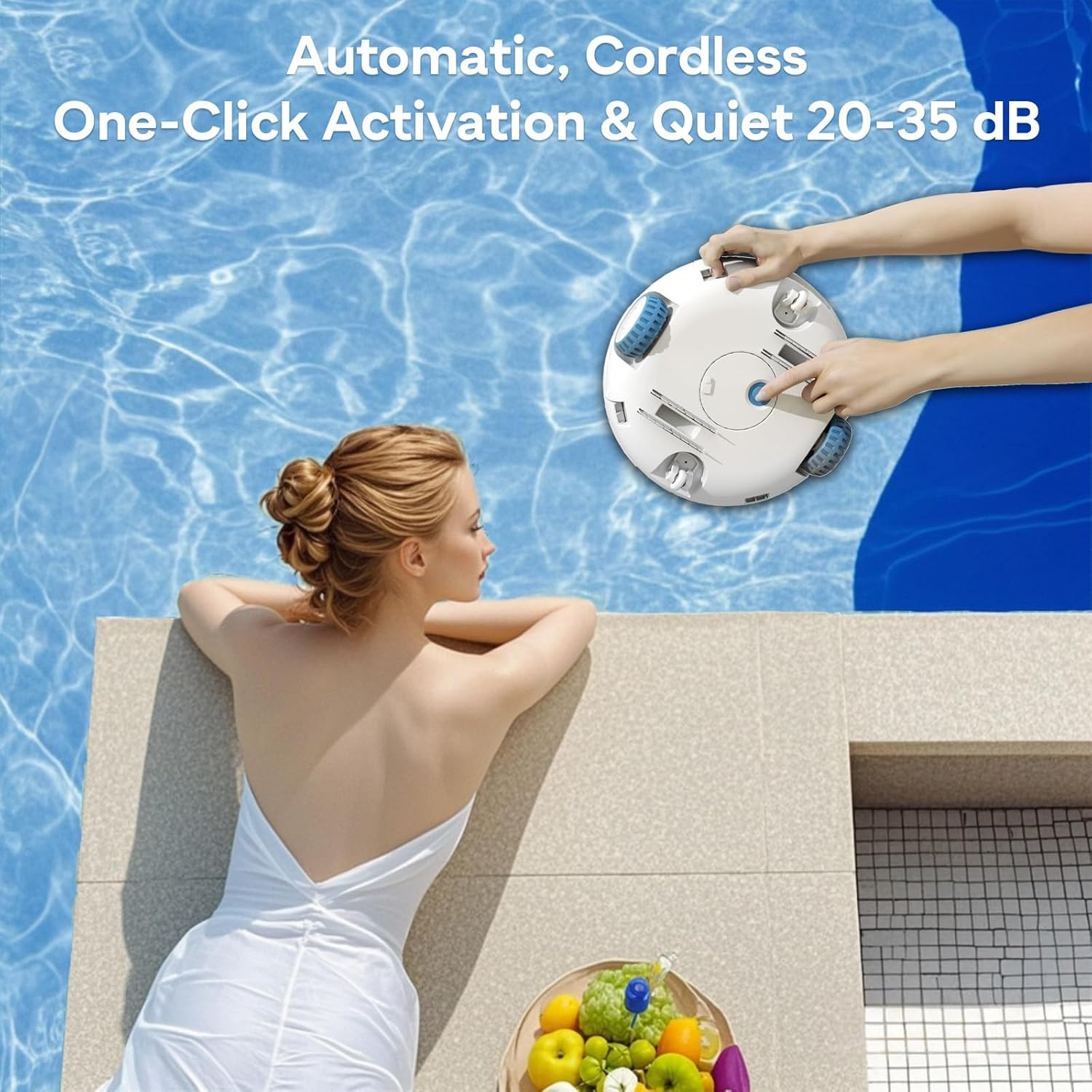 2025 Cordless Robotic Pool Vacuum, Pool Cleaner for above Ground/Inground Pools